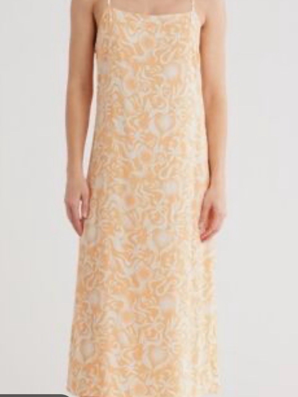 Billabong Peach And White Floral Slip Dress